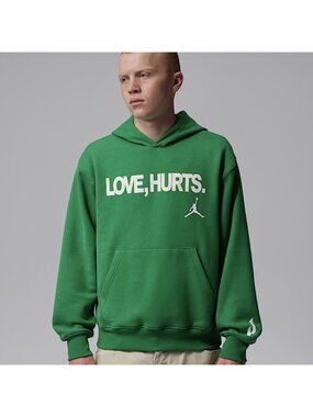 Jordan Jalen Hurts Love Hurts Hoodie Kelly Green Men’s Sizes IQ3758-366